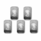 1 oz Silver Bar - Buffalo - Lot of 5