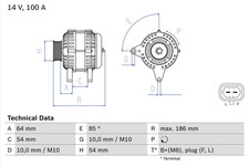 Generatore alternatore per OPEL CHEVROLET ASTRA J Caravan GTC posteriore a gradini