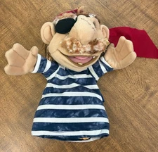 Retired Folkmanis Blimey the Pirate hand puppet toy cl