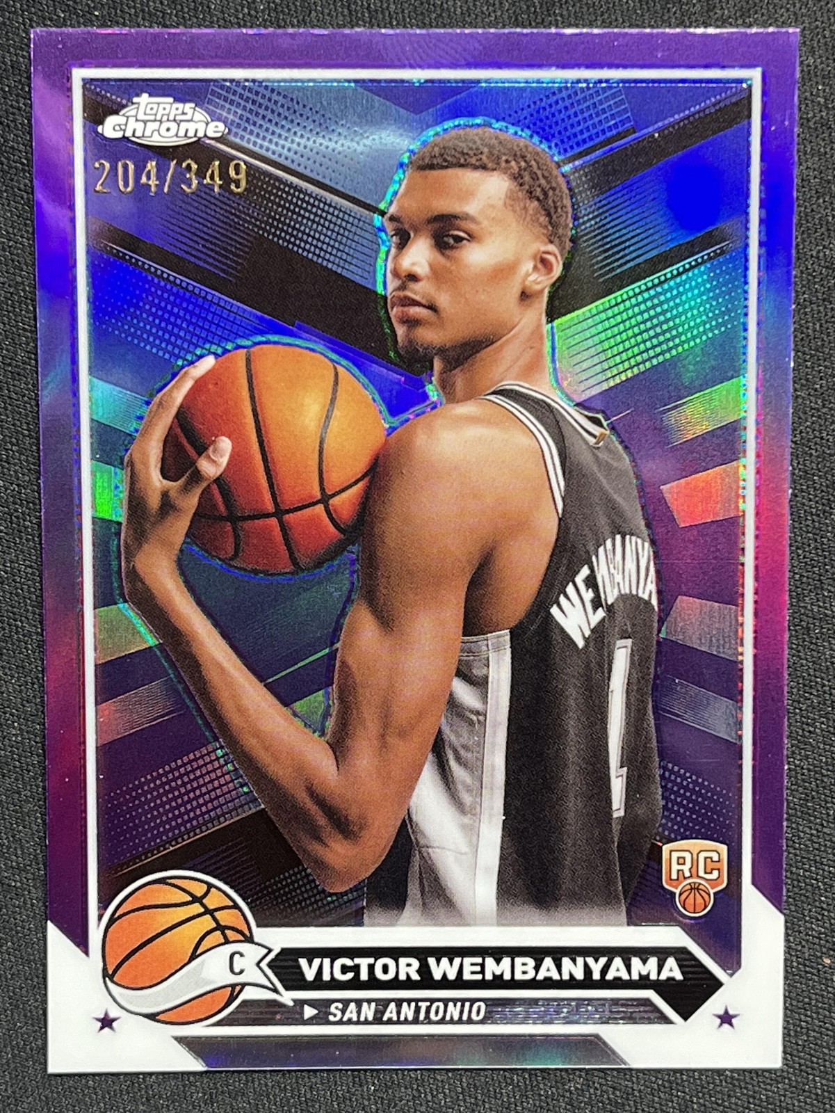 2023-24 Topps Chrome Victor Wembanyama #1 RC Rookie Purple /349