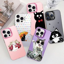 Cute Cat IMD Laser Cover For iPhone 17 14 15 16 Samsung S25 Ultra S26 Phone Case