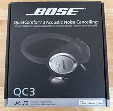 BOSE QUIETCOMFORT 3 QC3 NOISE CANCELLING ON EAR HEADPHONES