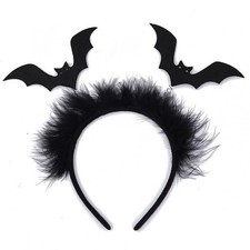 Halloween Bat Headband Black Bat Wings Hair Bands Cute Bats Headpiece Hair Ac...