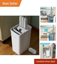 Compact Mop and Bucket with Wringer - Versatile Self-Cleaning Solution for Home
