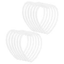 4 Inch Heart Dream Catcher Rings, 12 Pcs Plastic Floral Ring Hoop, White