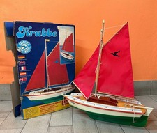 Sailing Boat Krabbe Seifert Barca A Vela 40cm Legno Vintage Con scatola 1981