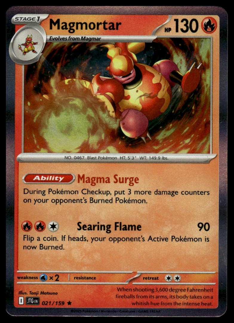 Magmortar #021 Holo Rare Pokemon 2025 NM