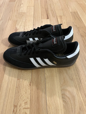 New Adidas Men's Size 13.5 Samba Classic Black Soccer Shoes 034563
