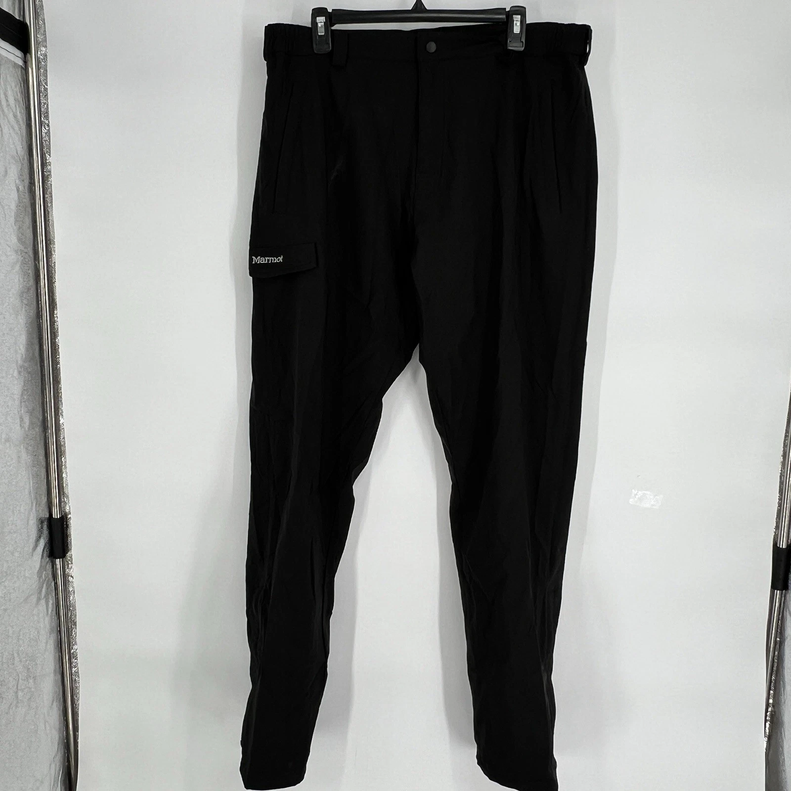 Marmot Softshell Pants Mens XL Black Chino Hiking Biking Outdoor Gorpcore