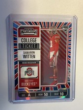 2024-25 Panini Ohio State Damarion Witten #9 College Ticket Red White Blue