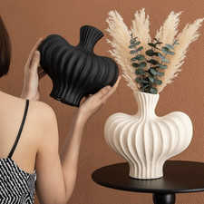 Nordic Style Vase Minimalist Flower Vase Irregula Imitation Ceramic Plastic Vase