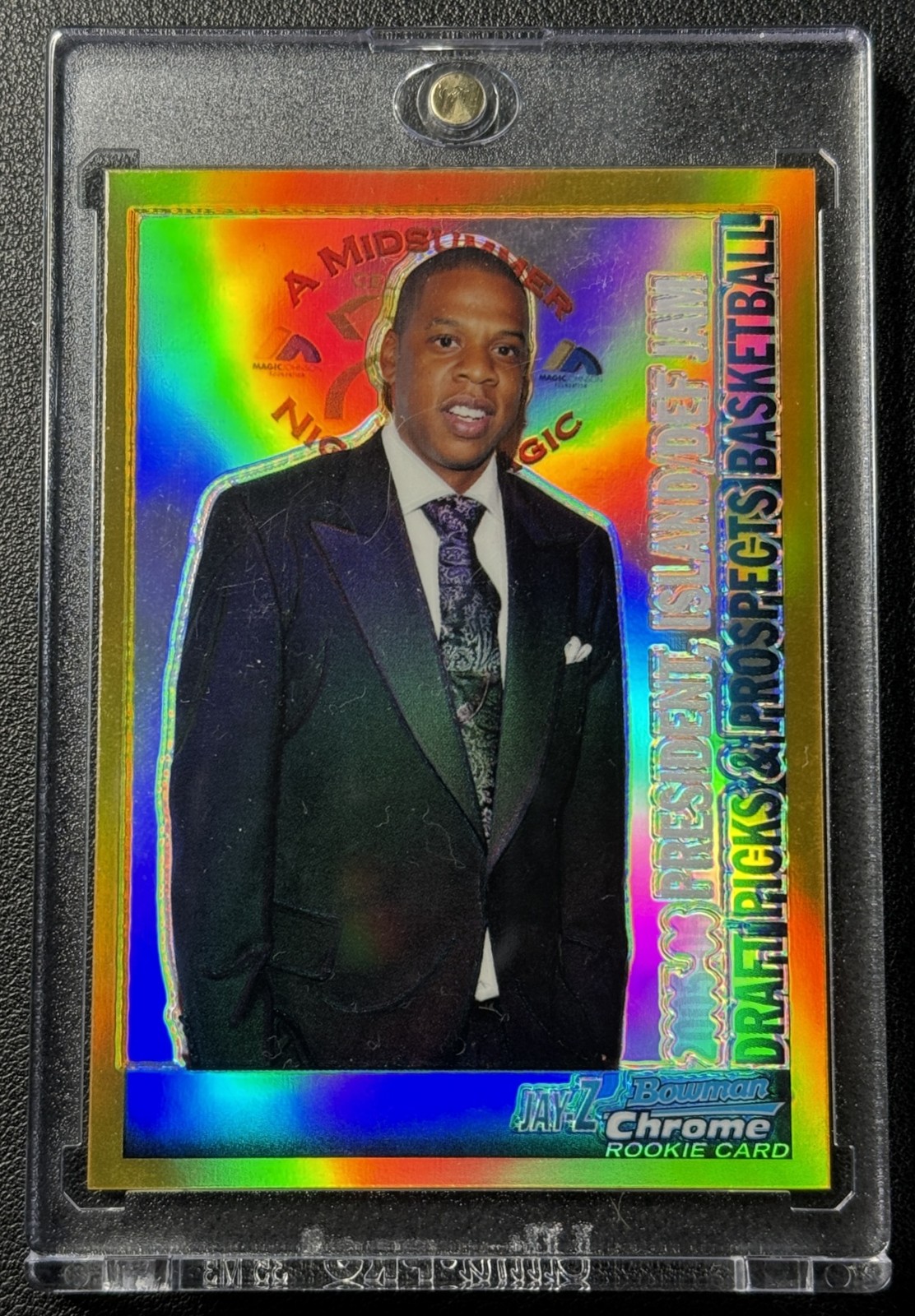 JAY-Z 2005-06 BOWMAN #151 CHROME GOLD REFRACTOR ROOKIE CARD RC JAYZ /50