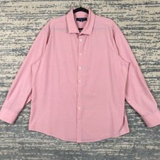 Mizzen Main Leeward Dress Shirt Mens XL Classic Fit Pink Performance Stretch LS