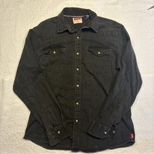 Wrangler Men's Denim Button-Up Shirt Size Large