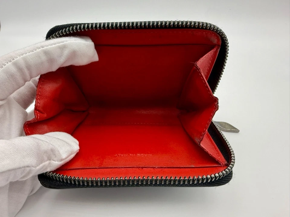 Auth CHRISTIAN LOUBOUTIN Studded Black Panettone Leather Wallet Coin Purse | COA - Image 4 of 4