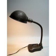VTG Art Deco Cast Iron Base Gooseneck Industr...