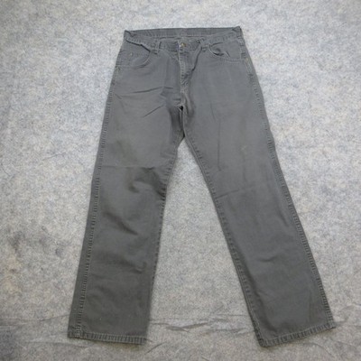 Wrangler Men's Jeans Charcoal Gray W36 L34 Straight Leg 100% Cotton