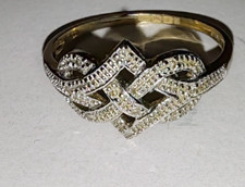 9ct yellow gold diamond knot dress ring