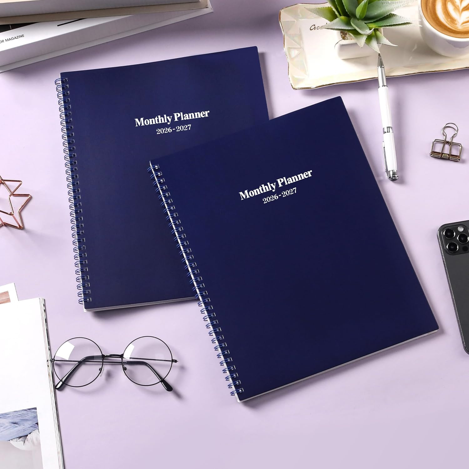 2026-2027 Monthly Planner - Monthly Calendar 2026-2027 with Two-Side Pocket, Jan