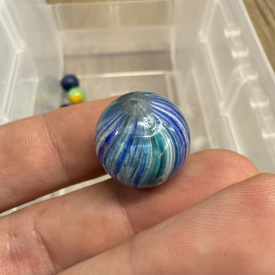 Antiguo Lote de Mármol Transparente Ojo de Gato Remolino Alemán Piel de Cebolla Ágata Mezclada Foto 3 de 4