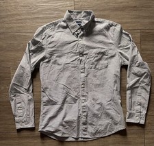 EUC Gap Mens Button-Down Shirt Navy White Check Slim Cotton M Medium