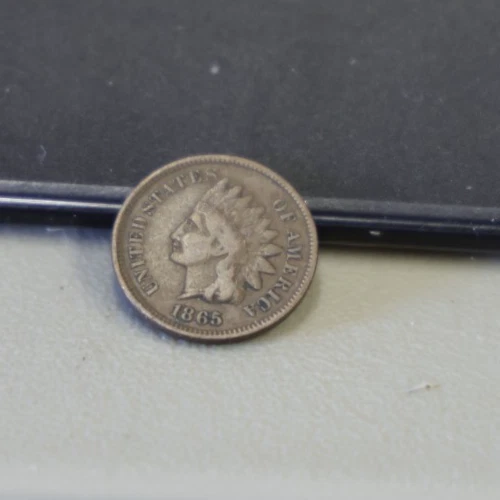 1865 US Indian Cent 1c Semi Key Fine