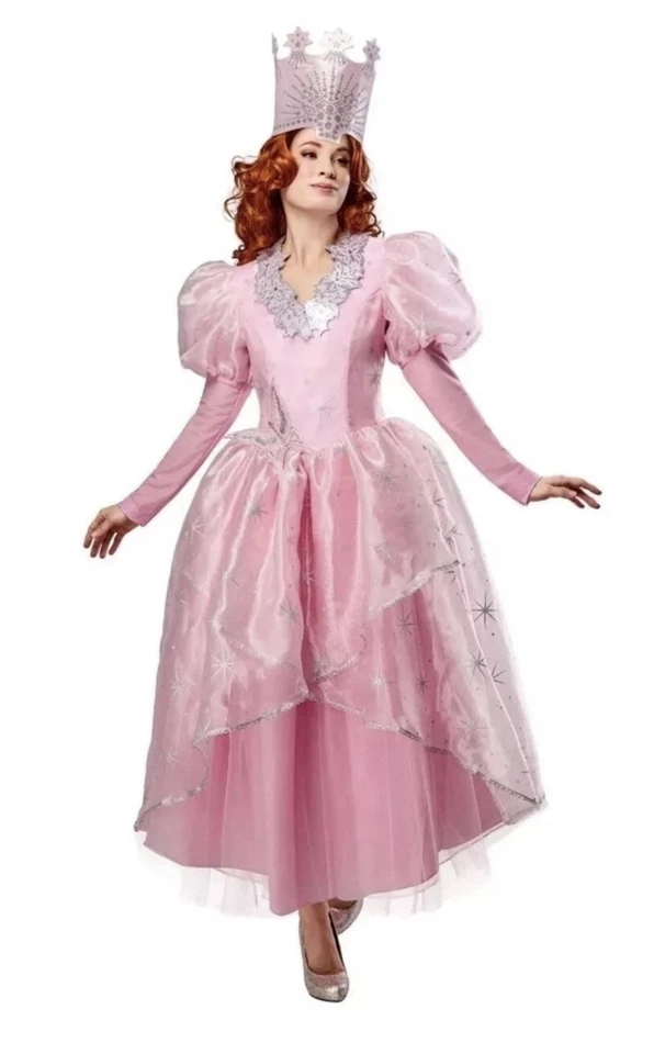 Wizard Of Oz Glinda Costume Womens Medium 8-10 Wicked Good Witch Pink Cosplay - Image 2 of 4