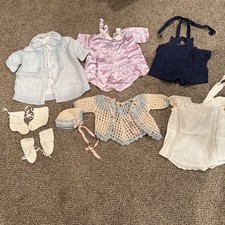 Vintage 1940s Baby Clothing Lot Handmade Sweater Outfits Accessories Lot of 8