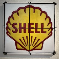 Vintage Shell Gas Logo Art Handmade Tile Mosaic One Of A Kind Perfect For Garage