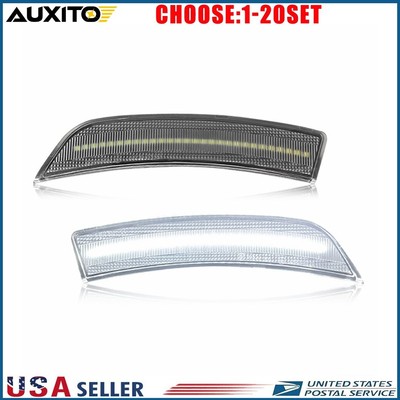 For 2022-up Subaru BRZ Toyota GR86 Clear Full White LED Fender Marker Lamp 2-10X