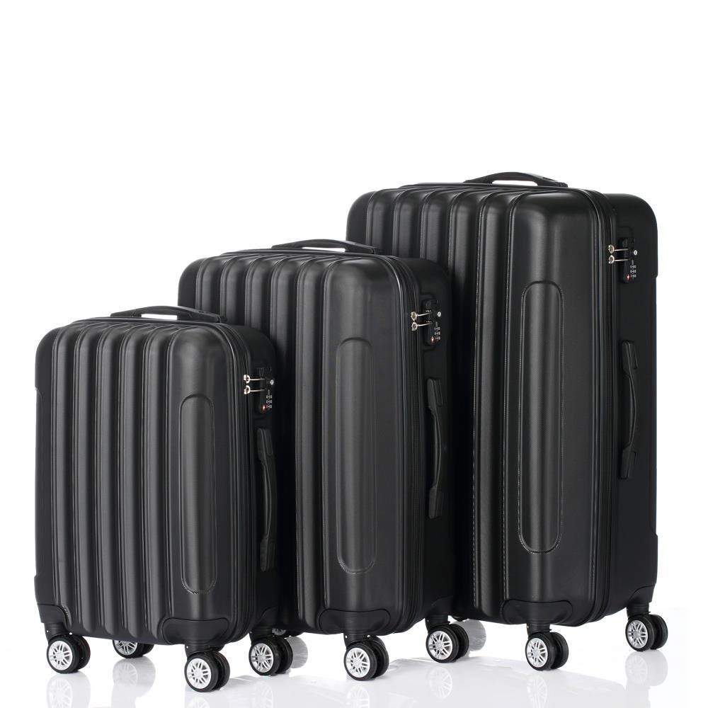 3 Piece Set Suitcase Spinner Hardshell Lightweight Tsa Lock
