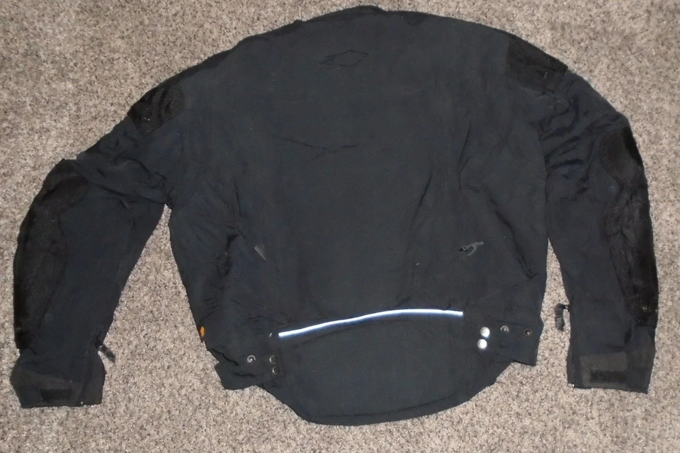 Power Trip  Motorcycle Jacket | Mens Medium Black Lined Vented - Image 2 of 3