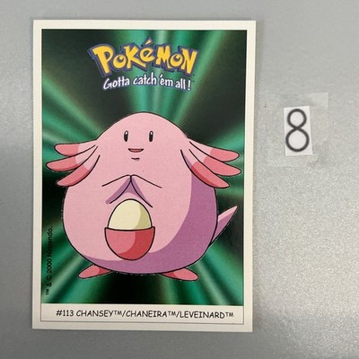 Chaneira #113 Chansey Dunkin Boomer Sticker Pokemon Karte Jahr 2000  Vintage