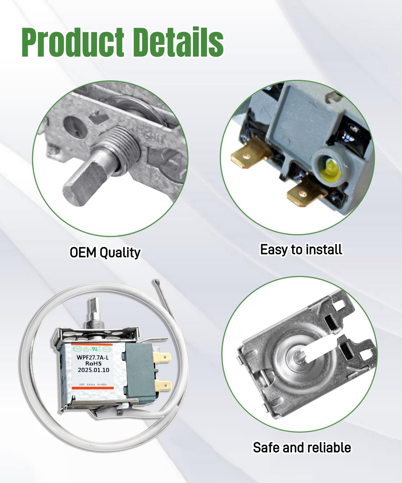 Chest Freezer Thermostat Temperature Control Replacement for Mini Freezers