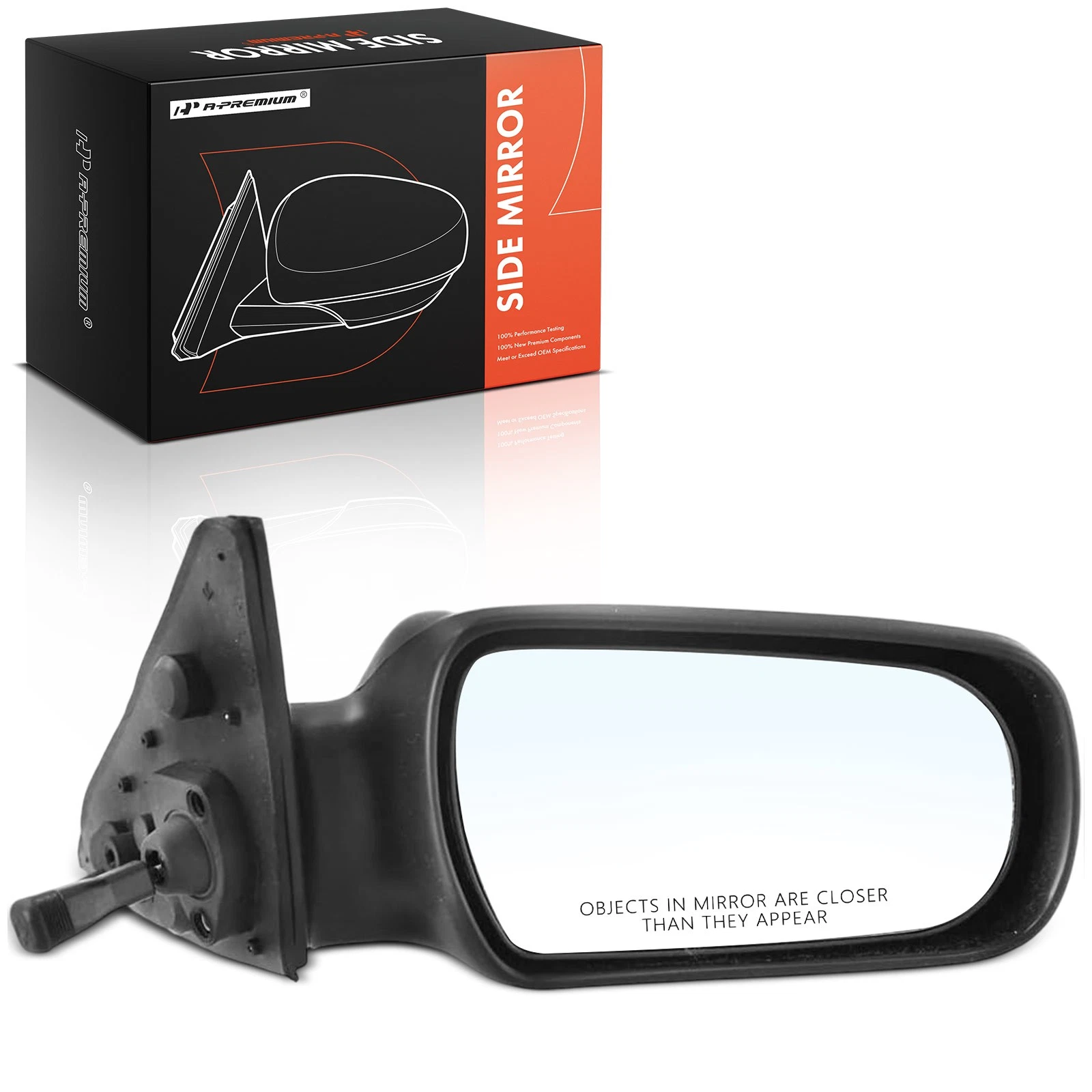 A-Premium Passenger Manual Mirror w/ Manual Folding for Toyota Camry 1987-1991