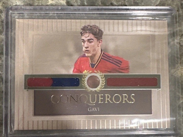 Gavi  2024 Futera Unique CONQUERORS Match-Worn Relic 01/25 Spain view 3