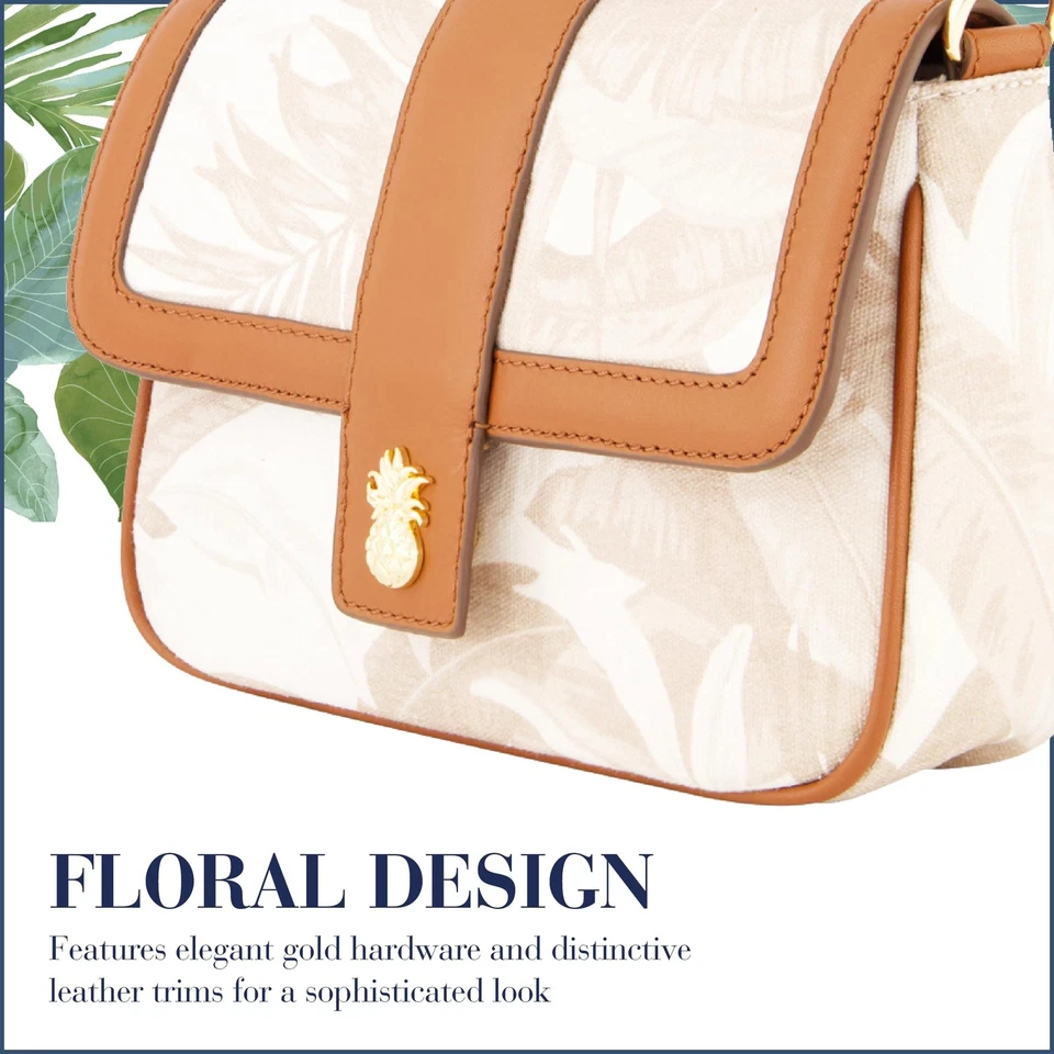 Tommy Bahama женщин сумка через плечо сумочка, цветочный холст клапан наплечная сумка... - Изображение 3 из 4