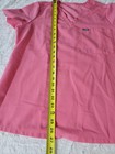 FIGS Scrub Set Large Top, Large Petite Cade Cargo Pants Neon Pink/Coral Pink — photo 3