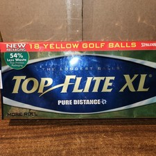 Vintage Box Of 18 Yellow Spalding Top Flite XL Golf Balls New 6 Sleeves