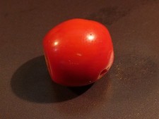 VINTAGE OLDER WORN SALMON RED CORAL FLORIDA FLEA MARKET 1980'S DESIGNER BEAD
