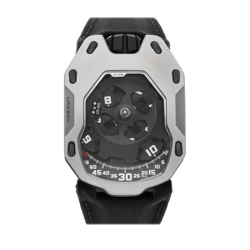 Urwerk UR-105 M Iron Knight Automatic Iron Titanium Case Mens Strap Watch