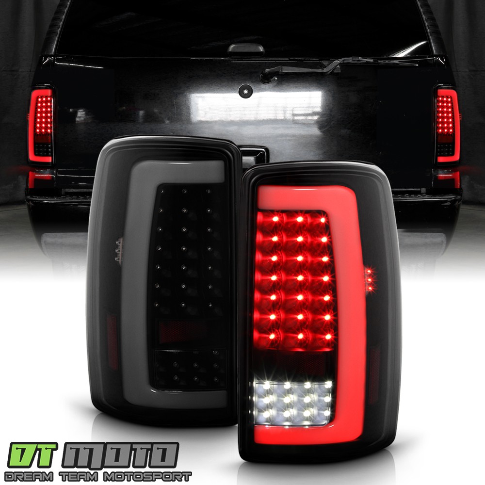 2000-2006 Chevy Suburban Tahoe GMC Yukon Black Smoke LED Tube Tail