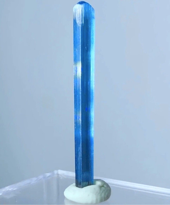 Rarest Variety Perfect Paraiba Color Tourmaline Crystal Raw Natural Specimen