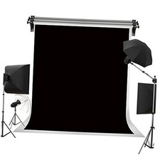 5ft 7ft Solid Backdrop Portrait Background for Photography Studio 5ftX7ft Black