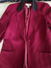 Vintage Christian Dior Blazer Burgandy