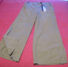 Diane Gilman Pant NWT DG2 SoftCell Side Slit sz XL sage green pockets NEW FREE H