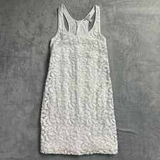 Banana Republic Womens Dress White Embroidered Lace Sz 8 Y2K Fairy Coquette