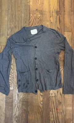 12LBS INC. Button Front Knit Cardigan Sweater Men's M Cotton Wool V:Room