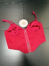 Princess Polly Red Satin Bustier Top