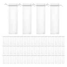 150pcs Drawstring Empty Sachets: White Organza Jewelry Bags Drawstring Present